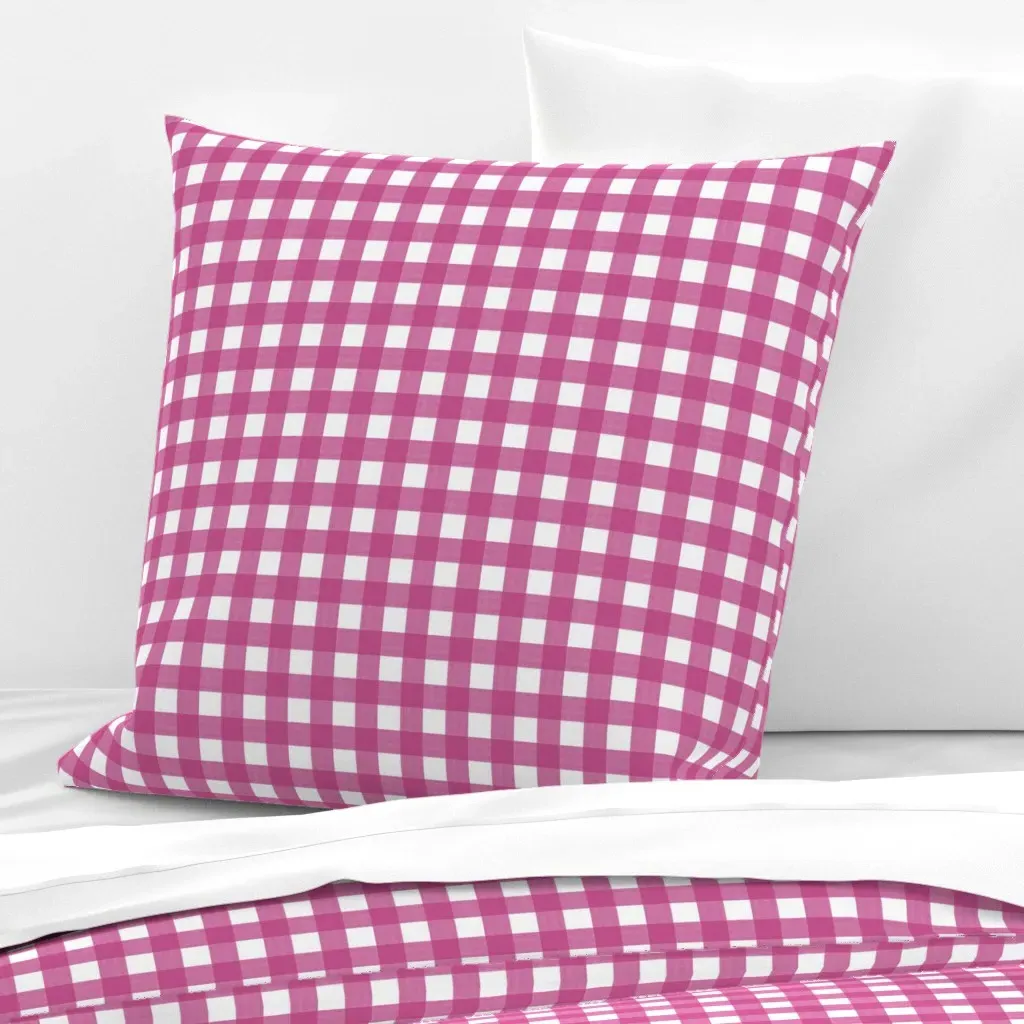 Magenta Cross Hatch Plaid Euro Pillow Sham - Pink product