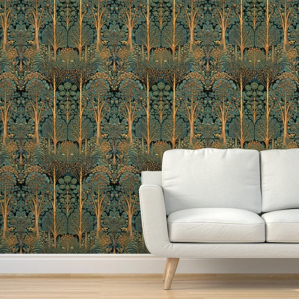 Magic Forest Peel and Stick Wallpaper - Teal product