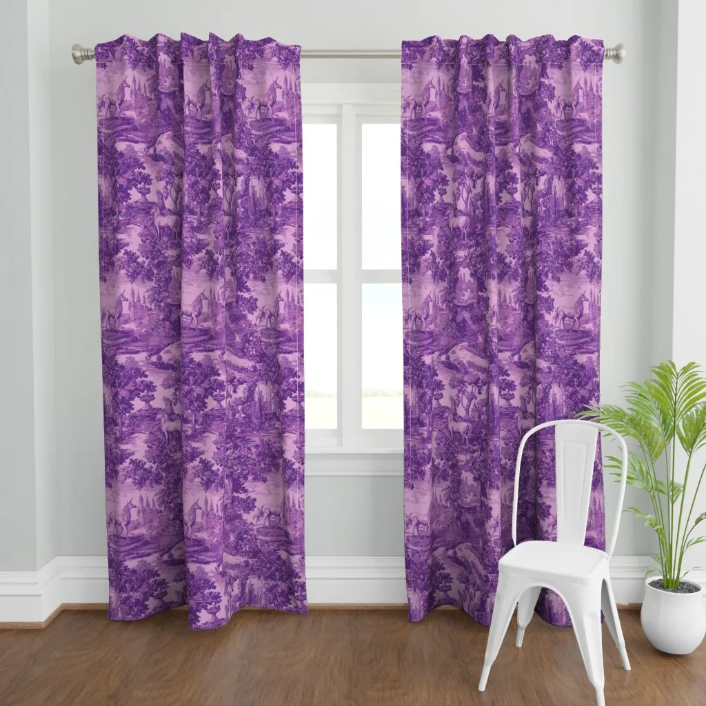 Magical English Garden Curtain Panel - Purple product