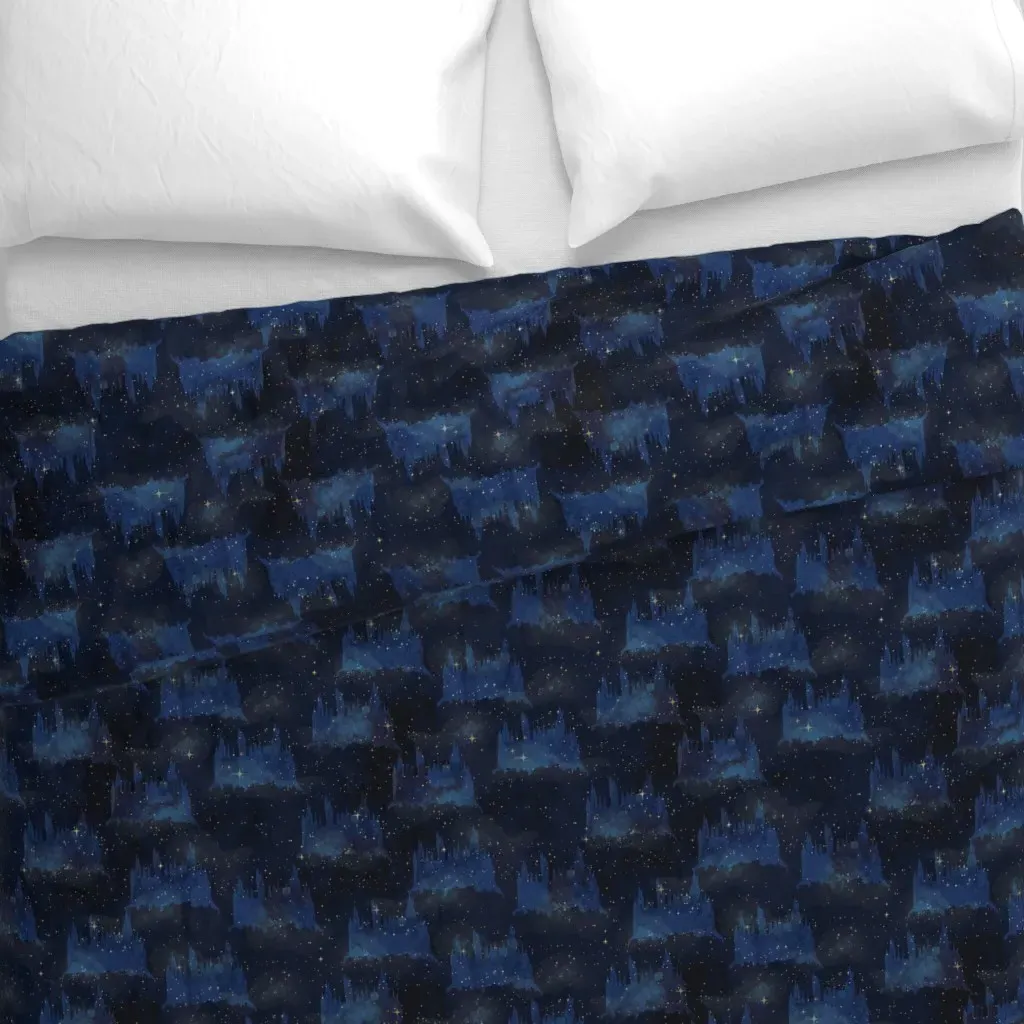 Magical Night Sky Duvet Cover - Dark Blue alternate view