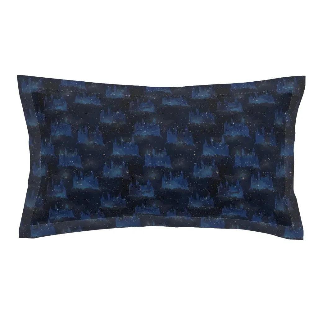 Magical Night Sky King Pillow Sham - Dark Blue product