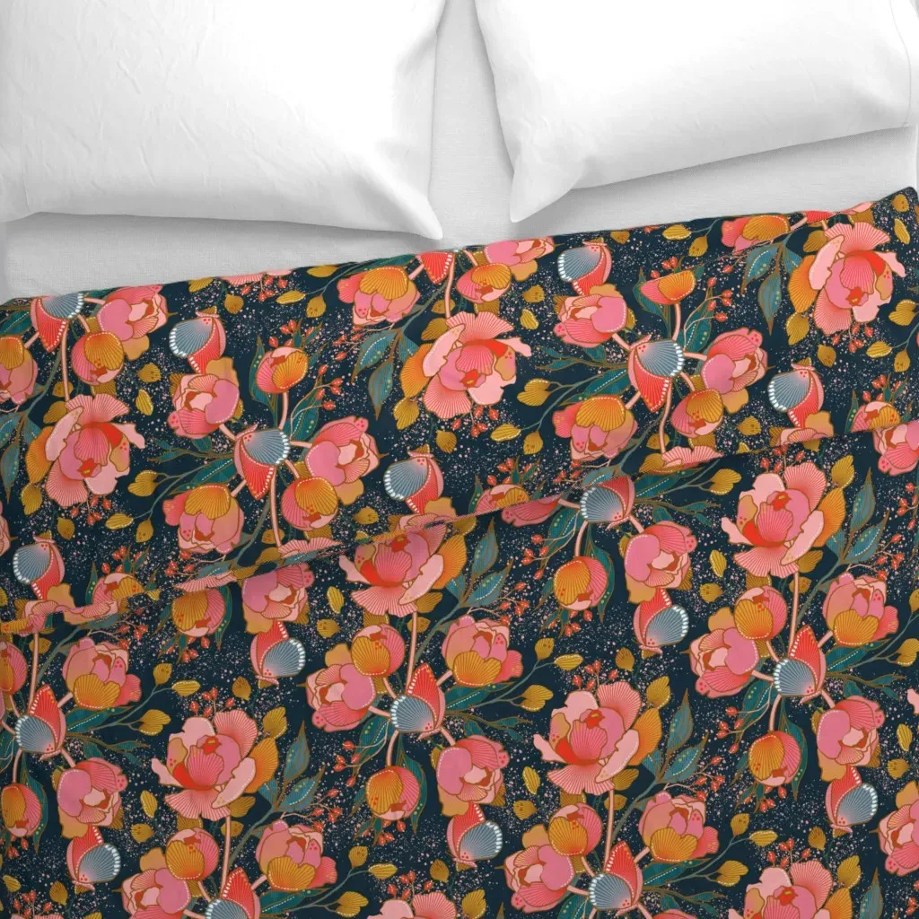 Magical Peony Chintz Duvet Cover - Pink alternate view