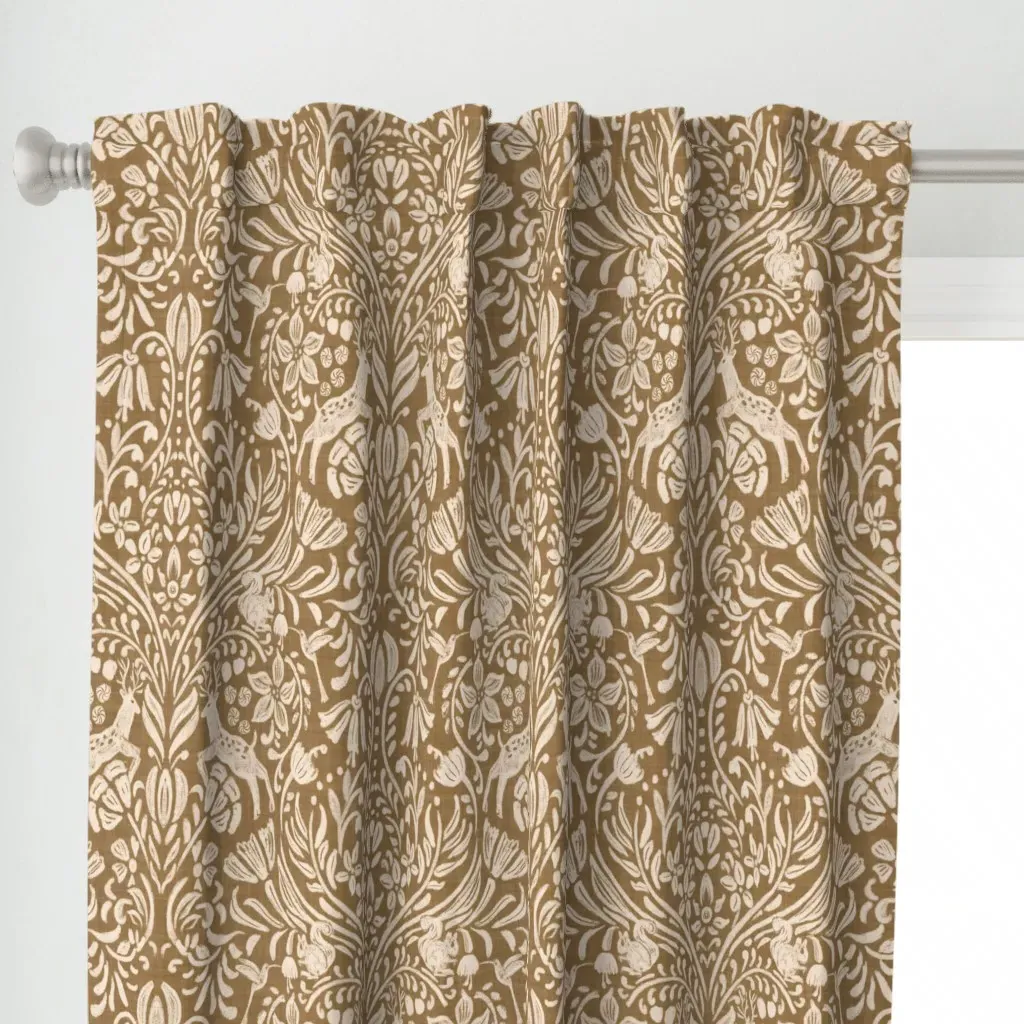 Magical Woodland Curtain Panel - Beige alternate view