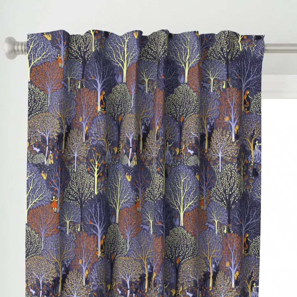 Magicalforest2020 Curtain Panel - Purple alternate view