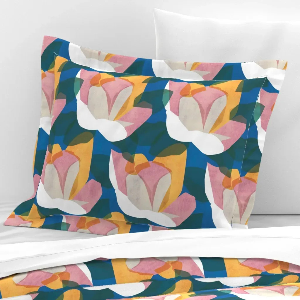 Magnolia Japandi Standard Flanged Cushion Cover - Pink, Cotton Sateen product