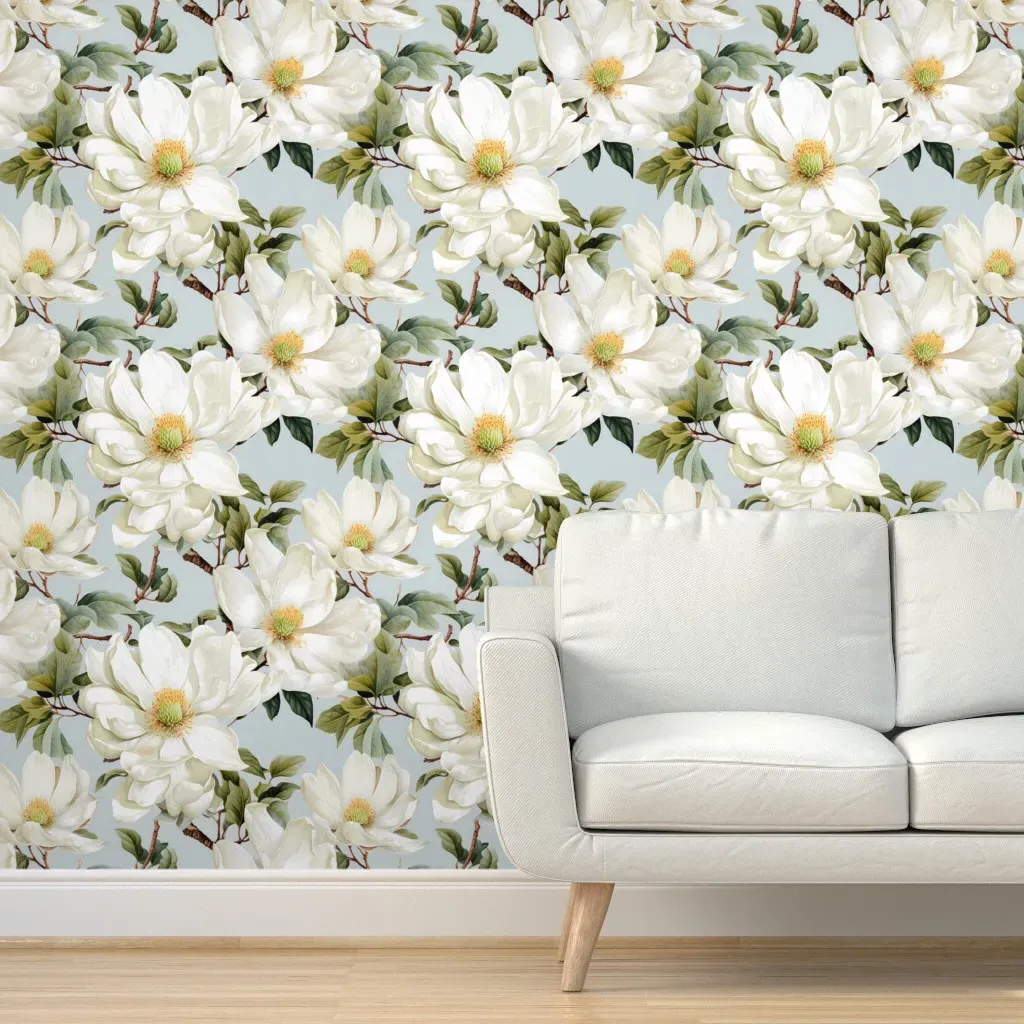 Magnolia Serenade Peel and Stick Wallpaper - White product
