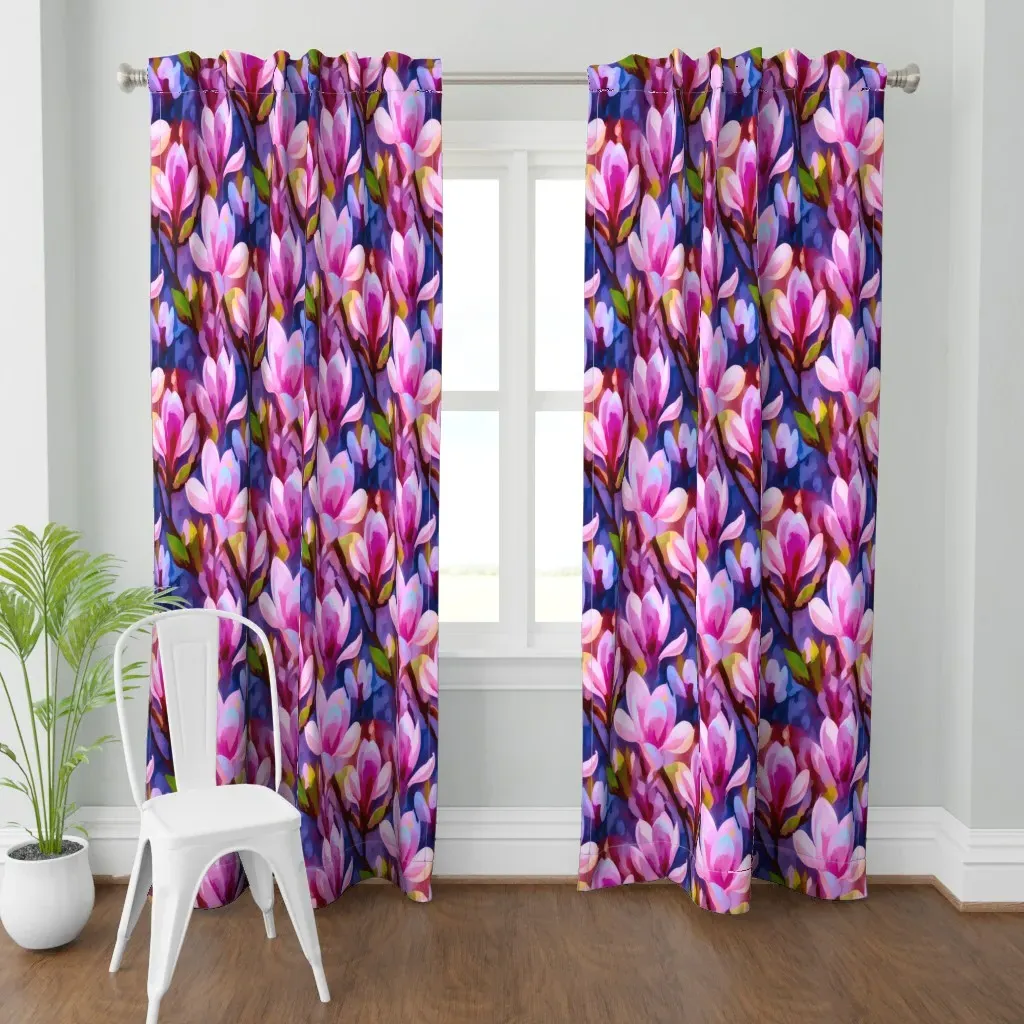 Magnolia Sunshine Curtain Panel - Pink product