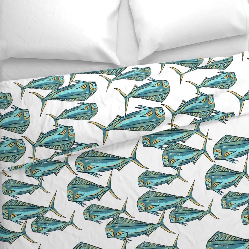 Mahi Blues Large Duvet Cover - Teal alternate view