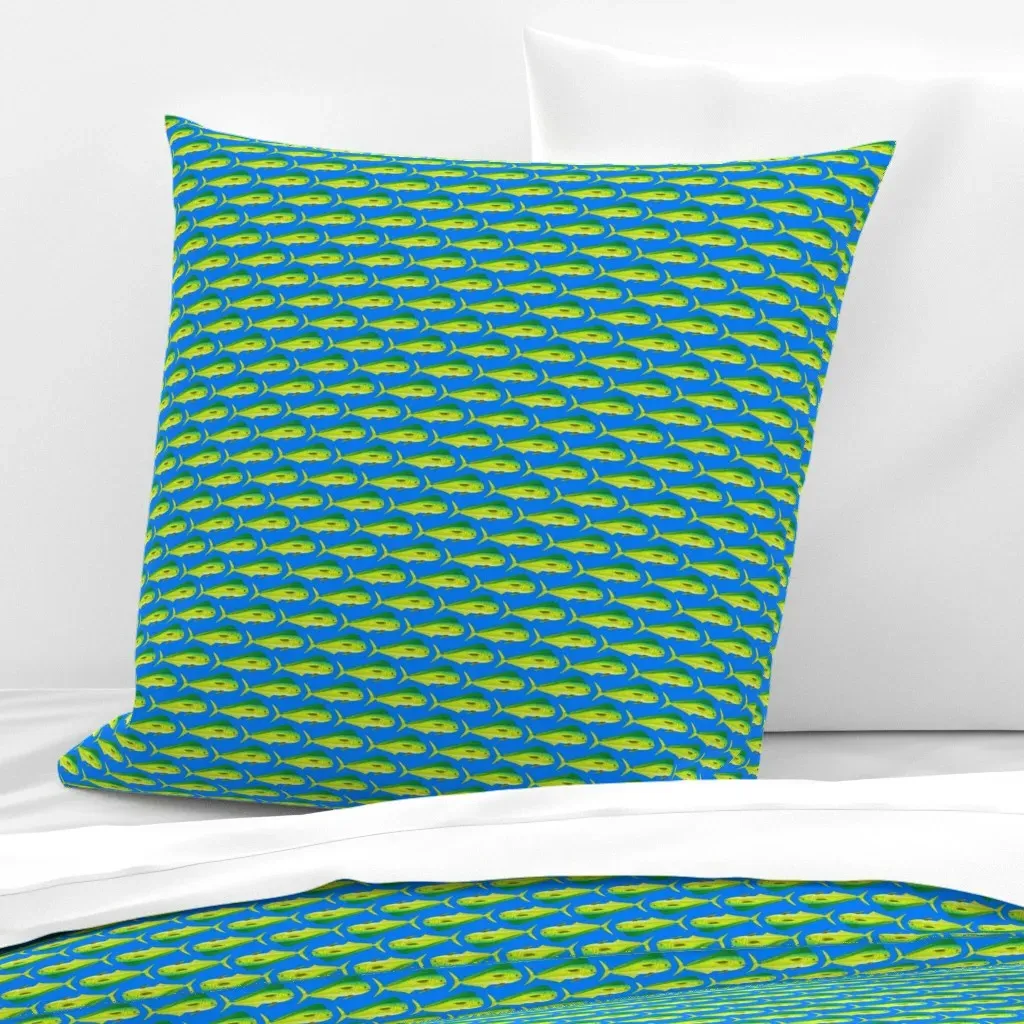 Mahi-Mahi Dolphinfish Euro Pillow Sham - Yellow-Green product