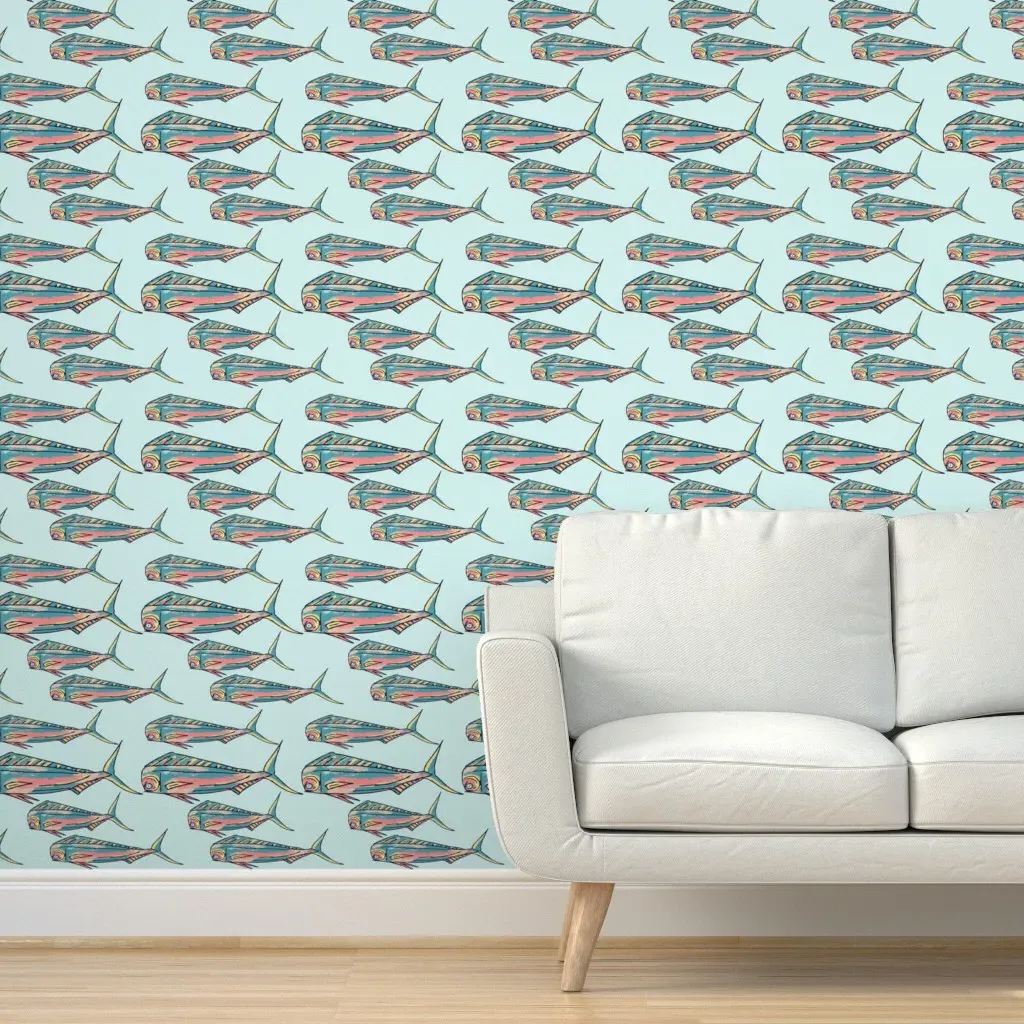 Mahi Run Peel and Stick Wallpaper - Teal product