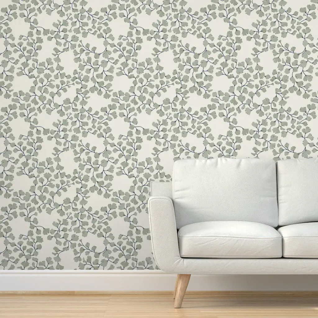 Maidenhair Fern Peel and Stick Wallpaper - Sage Green product