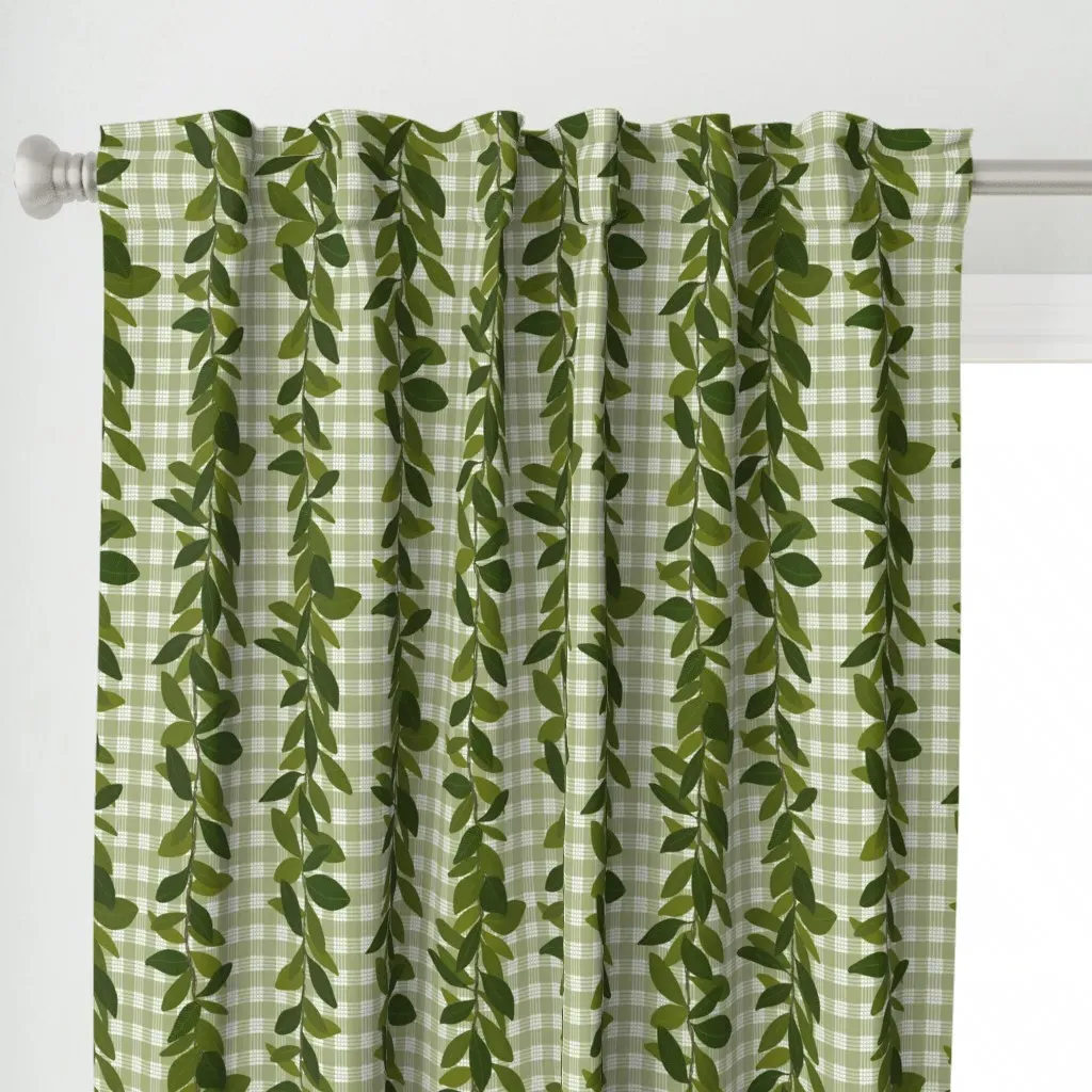 Maile Lei Curtain Panel - Green alternate view