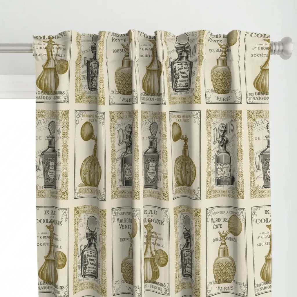 Main Street Perfume Curtain Panel - Beige alternate view