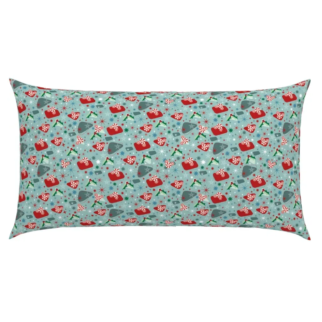 Main Street USA Retro Christmas King Pillow Sham - Red product