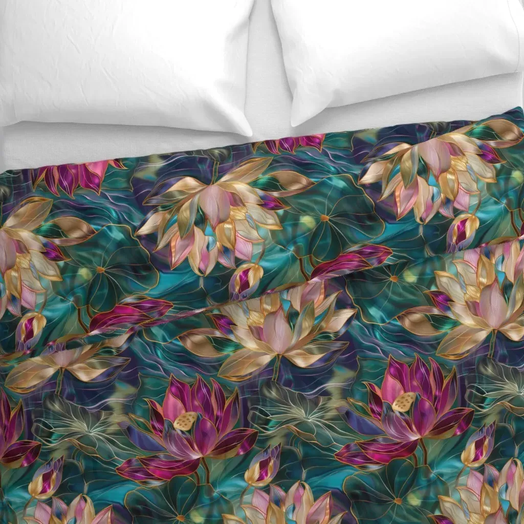 Majestic Dreamy Colorful Water Duvet Cover - Burgundy alternate view