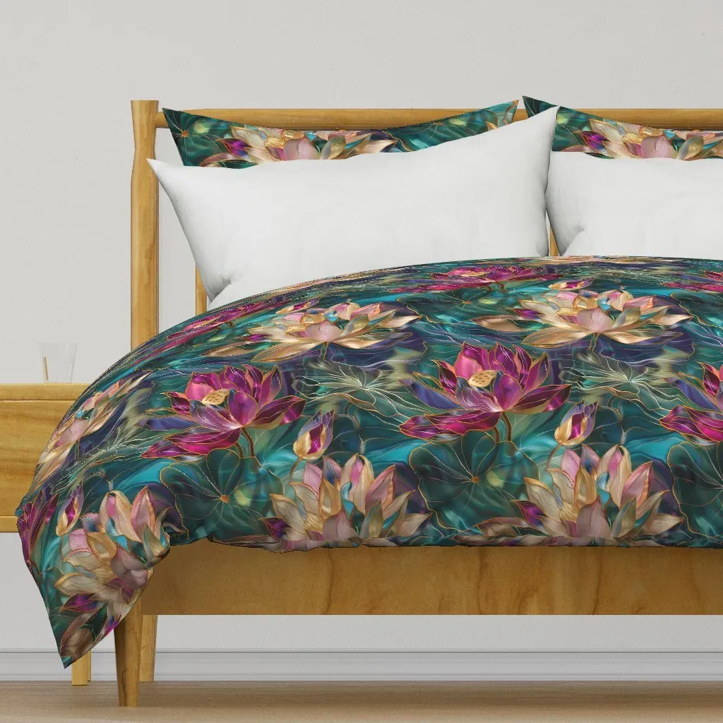 Majestic Dreamy Colorful Water Duvet Cover - Burgundy product