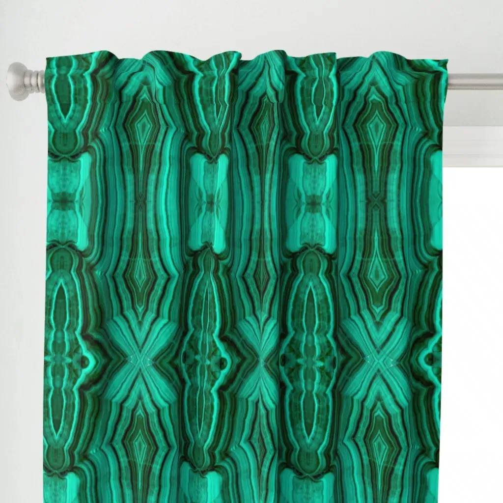 Malachite.2018 Curtain Panel - Teal alternate view