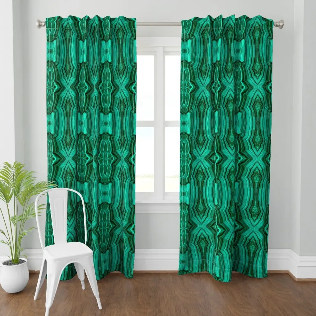 Malachite.2018 Curtain Panel - Teal product