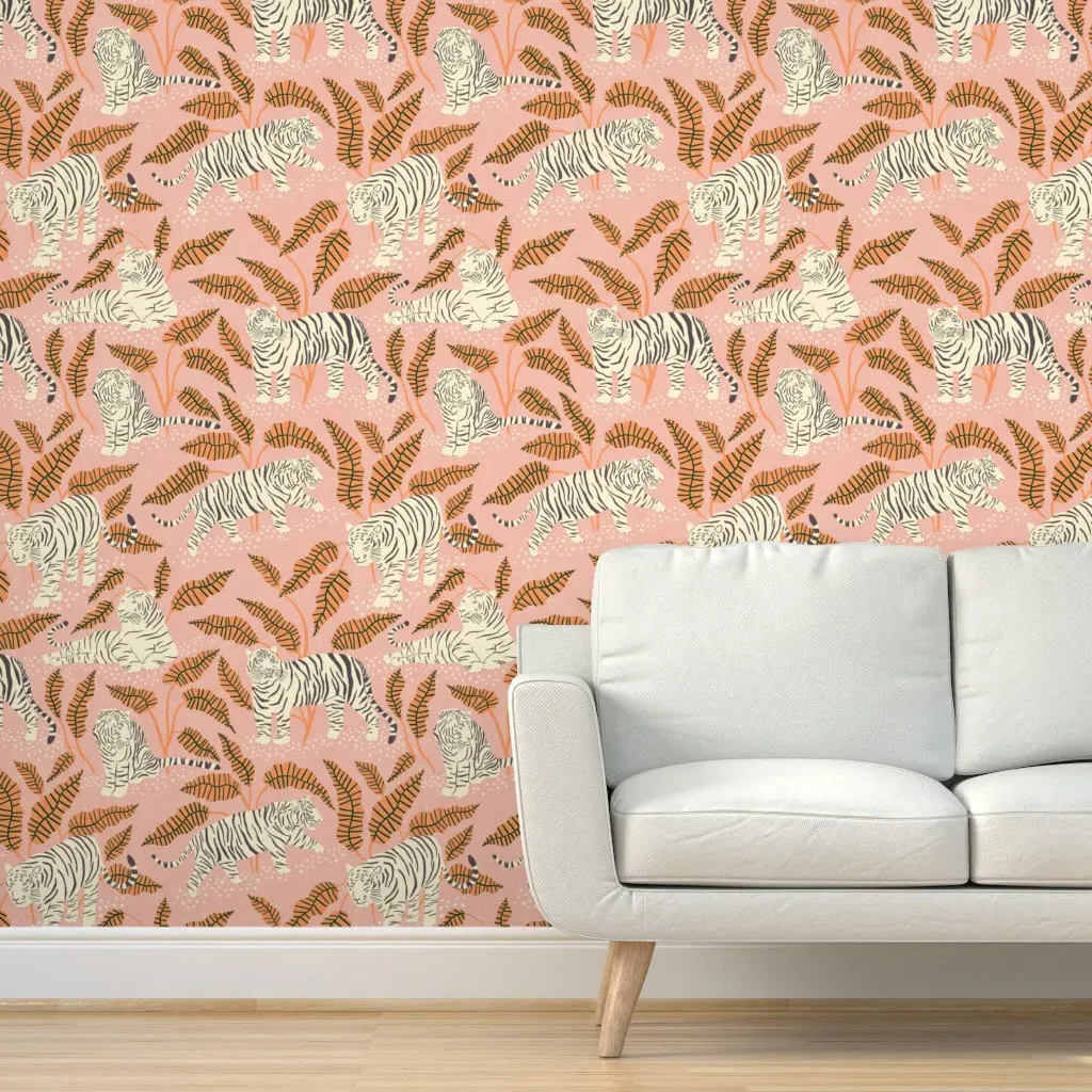 Malaysian Tiger Peel and Stick Wallpaper - Peach product