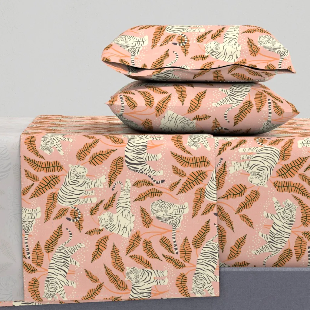 Malaysian Tiger Queen Size Sheet Set - Peach product