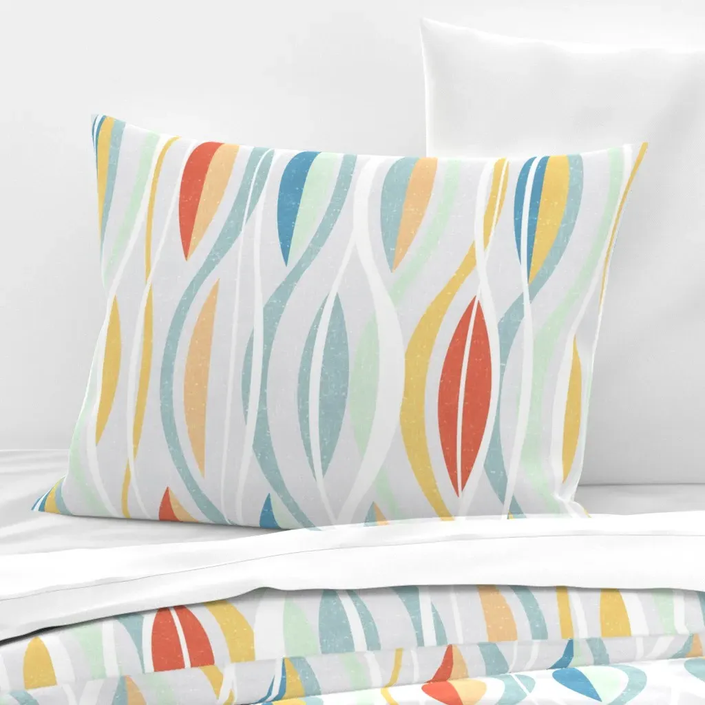 Malibu Air Wide Cotton Sateen Standard Knife Edge Pillow - Light Gray product