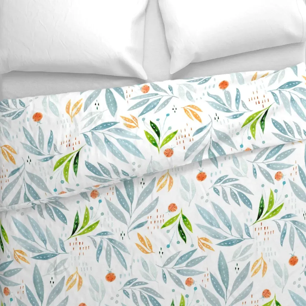 Malibu Blues Lucinda Wei Duvet Cover - Dusty Blue alternate view