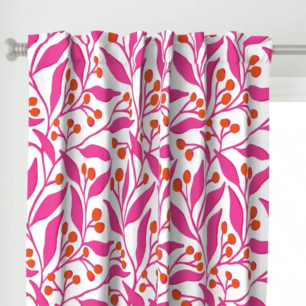 Malin Curtain Panel - Fuchsia alternate view