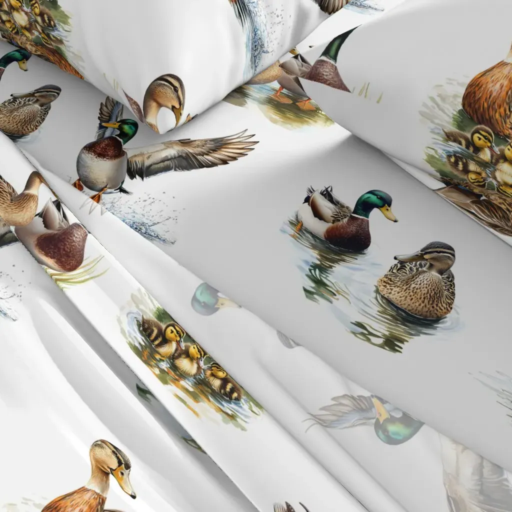 Mallard Ducks Twin Sheet Set - Brown alternate view