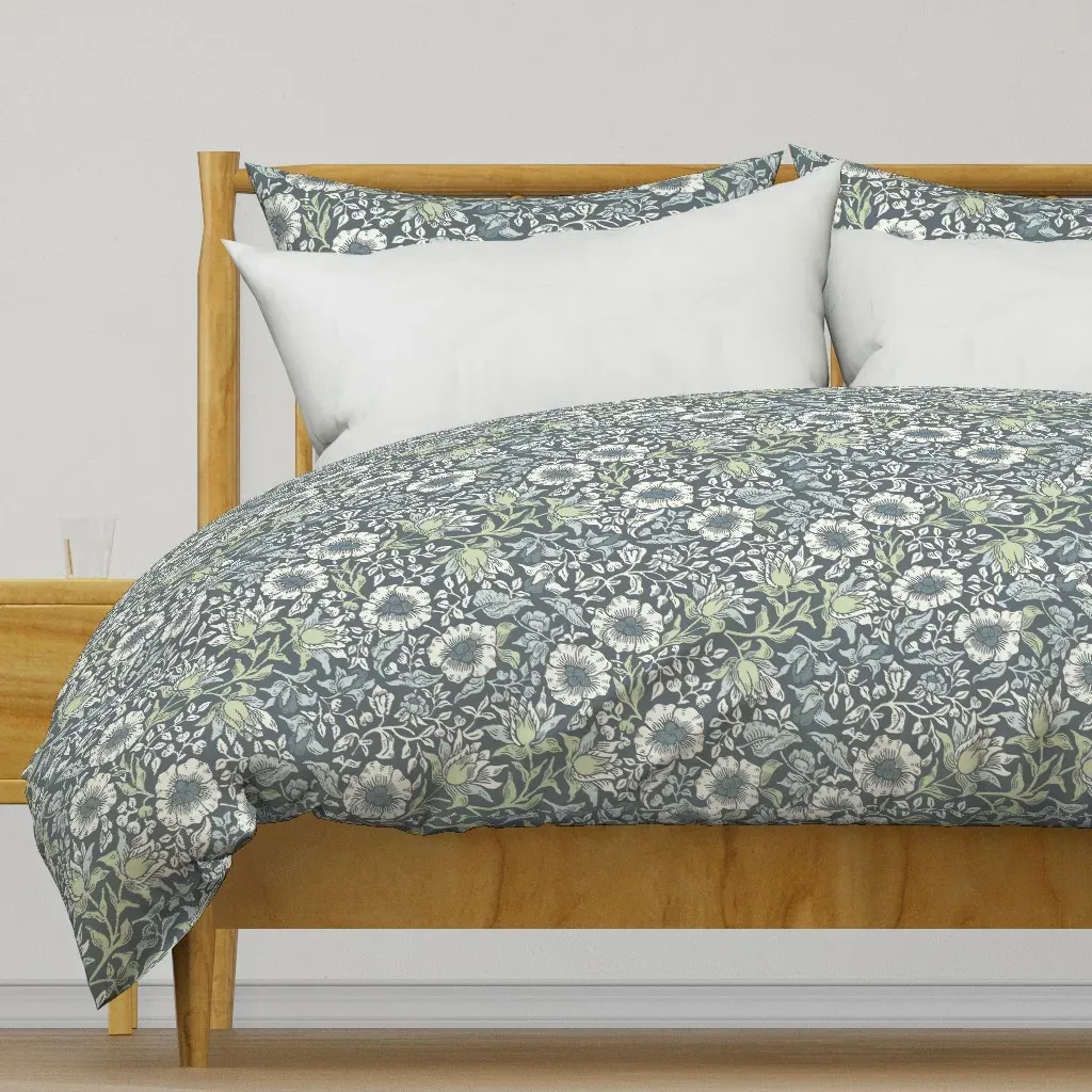 Mallow In Wildflower Blue Duvet Cover - Off-White product