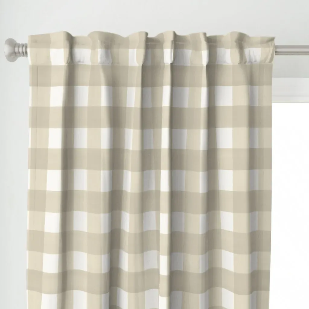 Manchester Tan On Cream Curtain Panel - Beige alternate view