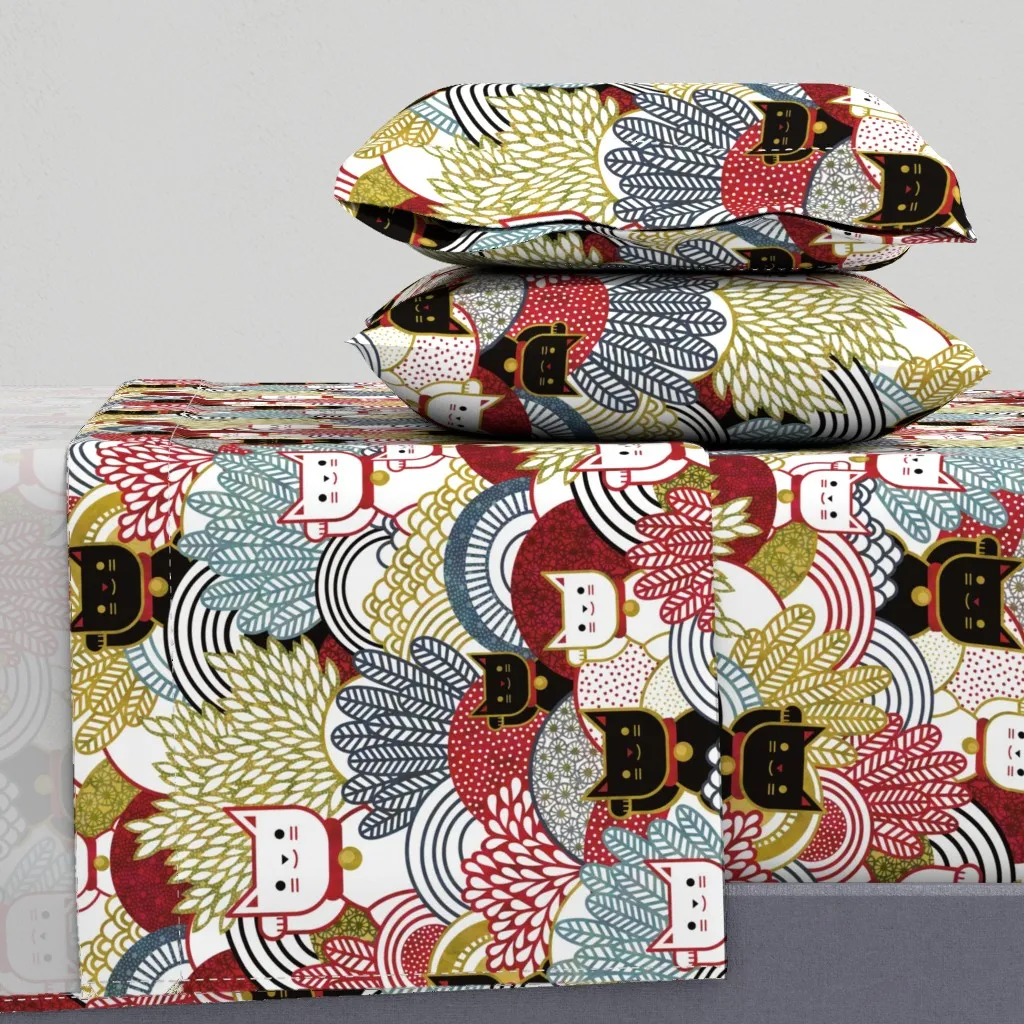 Manekineko Lucky Cats Japanese Talisman Full Sheet Set - White product
