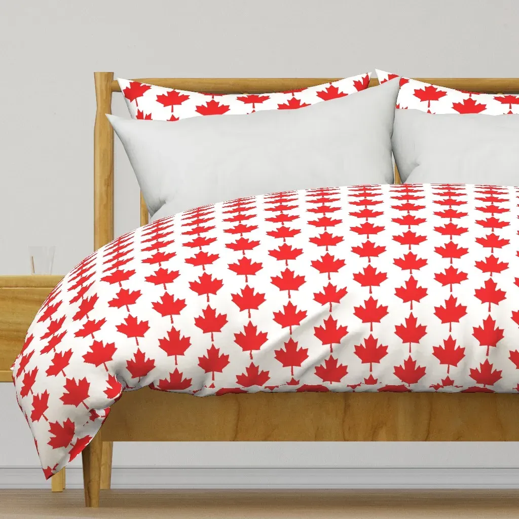 Maple Leaf Duvet Cover - Red product