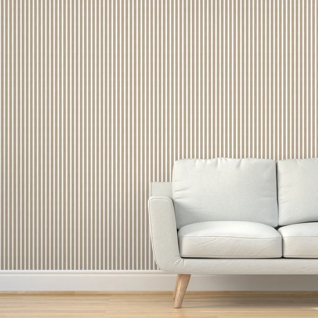 Maple Valley Anderson Ticking Stripe Peel and Stick Wallpaper - Taupe product