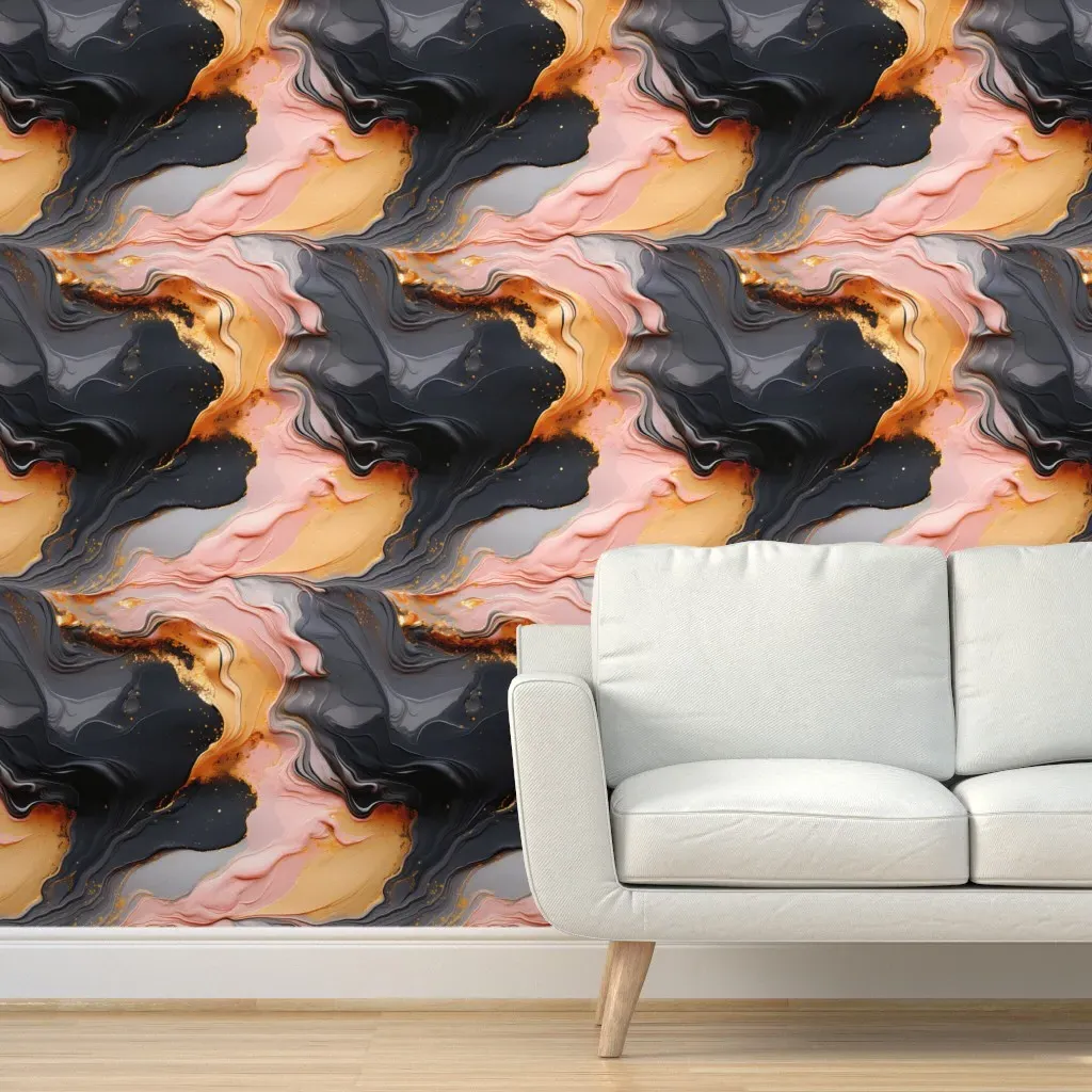 Marbled Fantasy Mystique Peel and Stick Wallpaper - Gray product