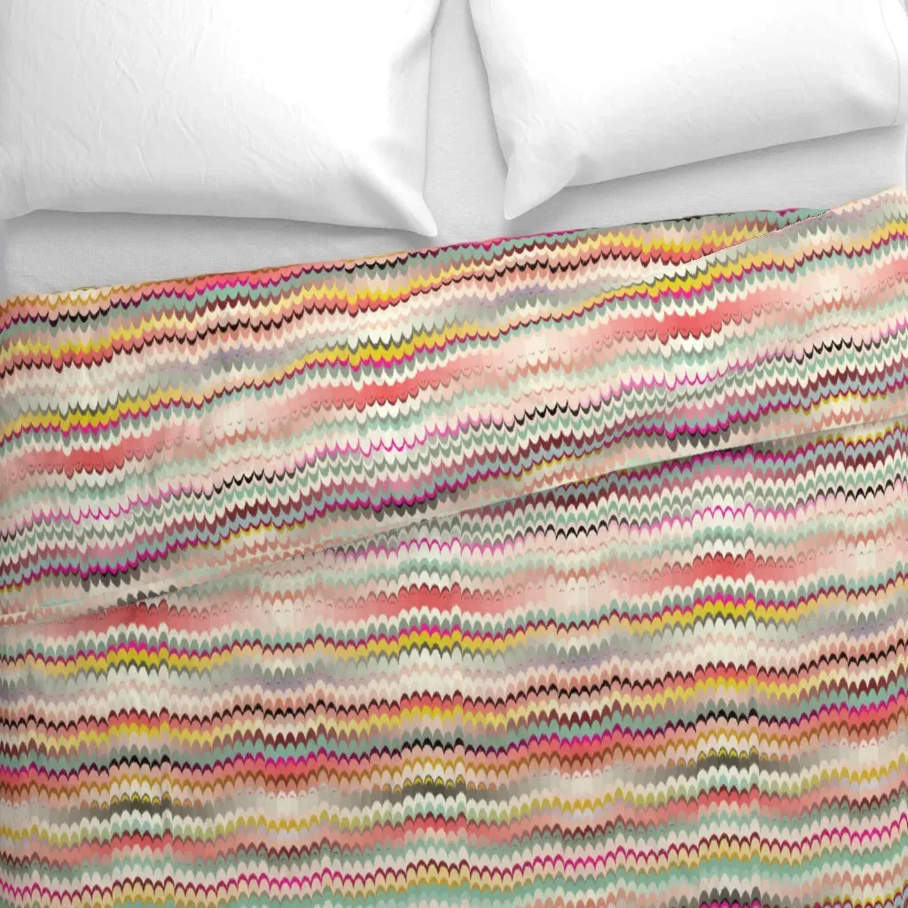 Marbled Paper Custom 2026 Duvet Cover - Pink alternate view