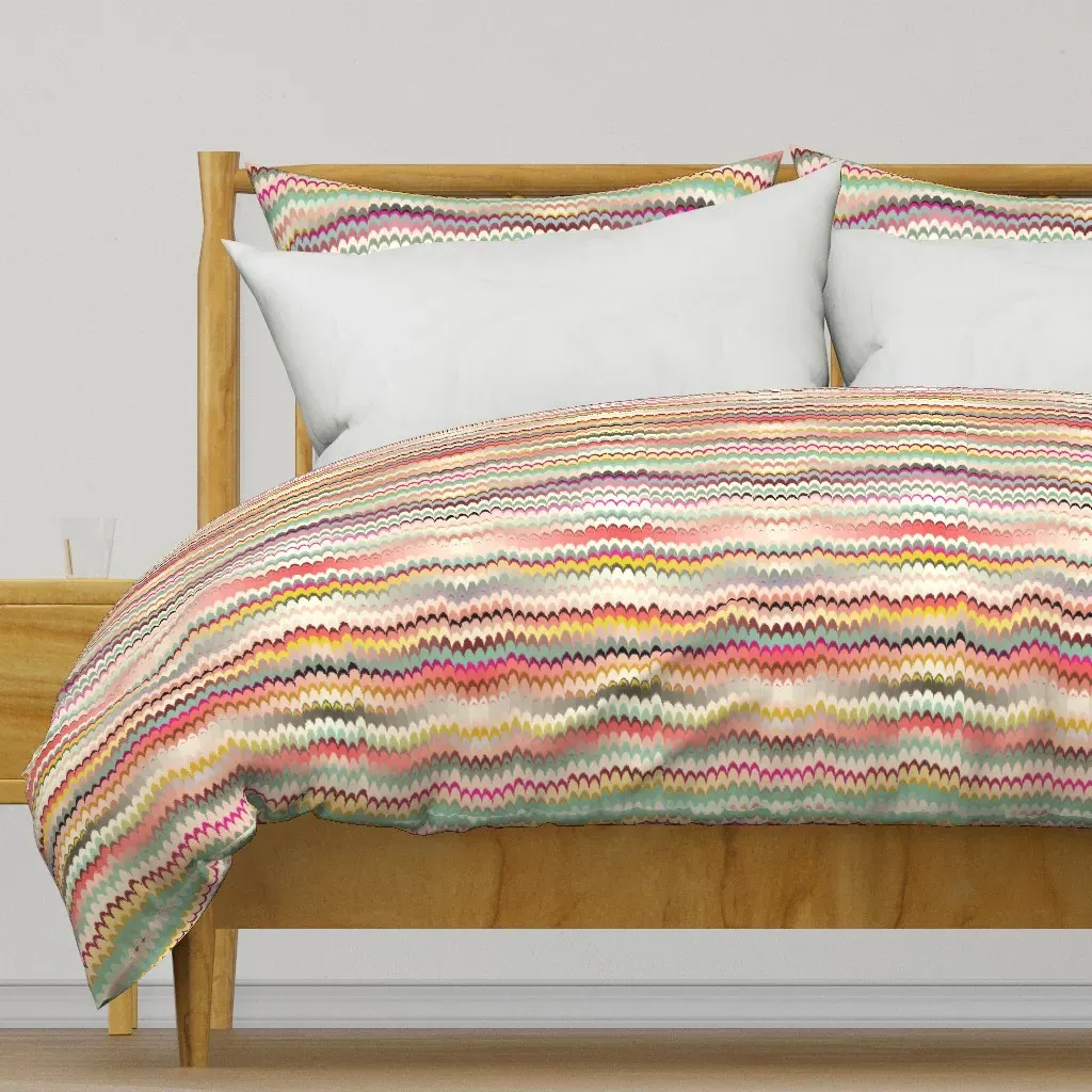 Marbled Paper Custom 2026 Duvet Cover - Pink product