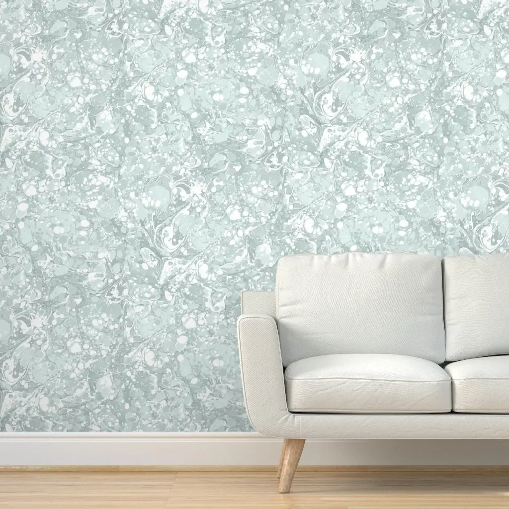 Marbled Peel and Stick Wallpaper - Seafoam Green product
