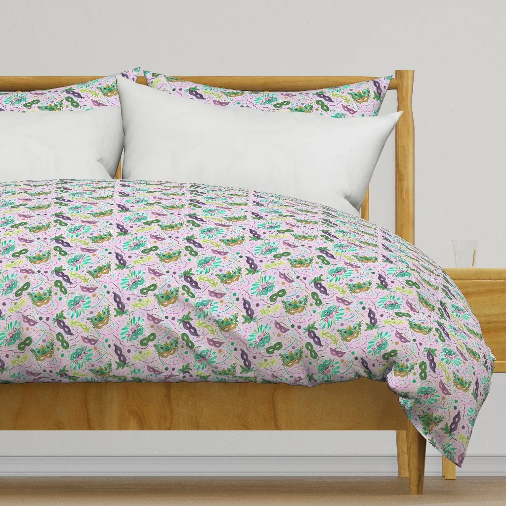 Mardi Gras Masquerade Duvet Cover - Lavender product