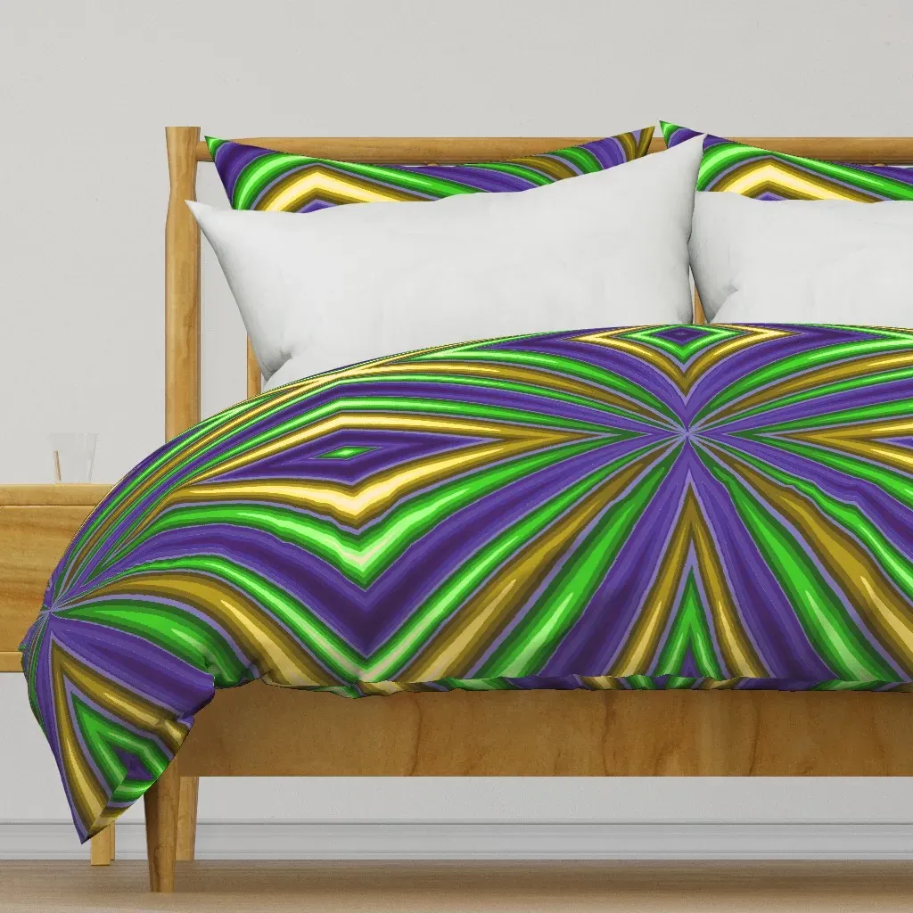 Mardi Gras Shield Duvet Cover - Purple product