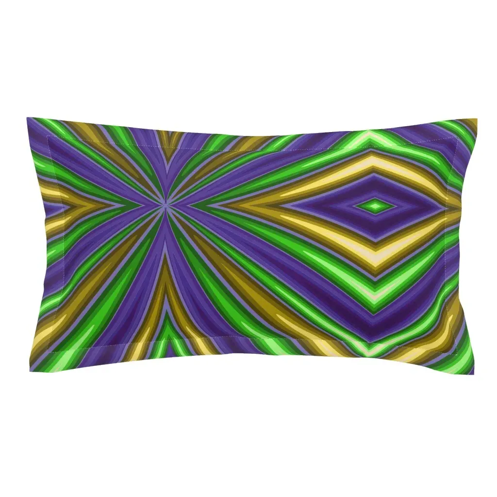 Mardi Gras Shield King Pillow Sham - Purple product