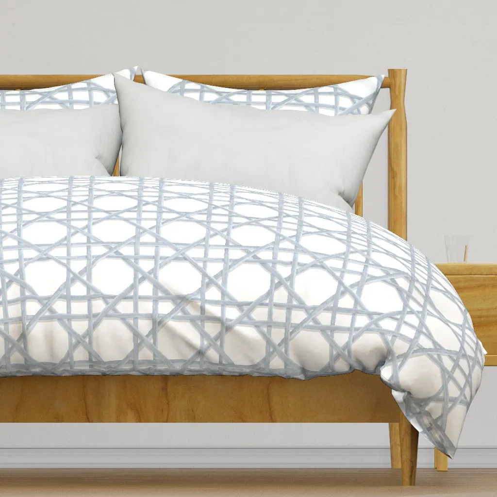 Marge In Quiet Blue On White Duvet Cover product