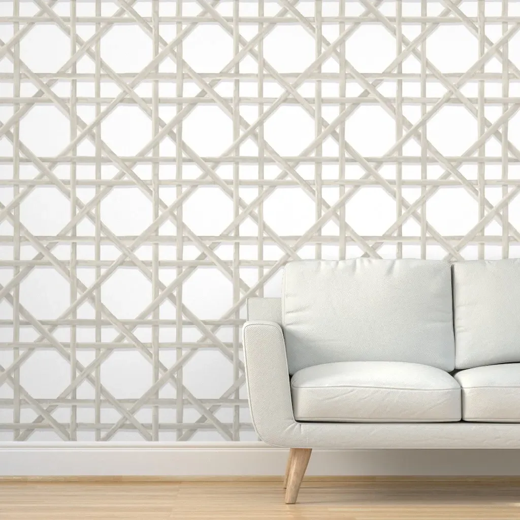 Marge-In-Rockport-Gray-On-White Peel and Stick Wallpaper - Beige product