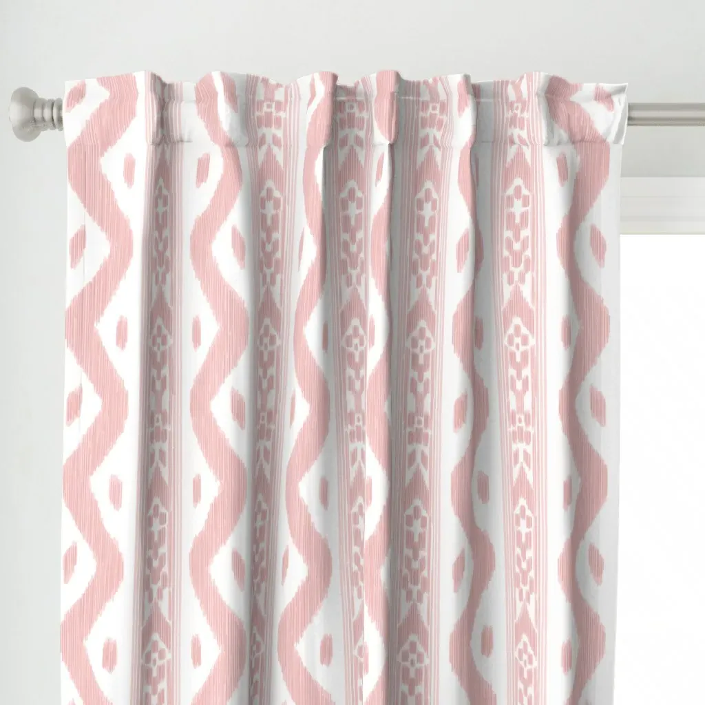 Mariah Ikat Curtain Panel - Light Pink alternate view