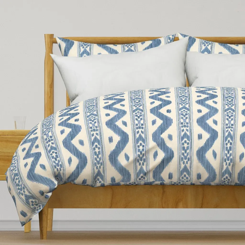 Mariah Ikat Large Duvet Cover - Indigo Blue product