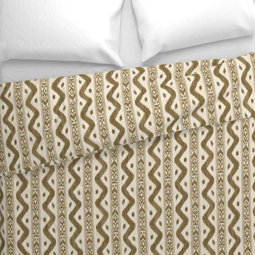 Mariah Ikat Tuscan Duvet Cover - Beige alternate view