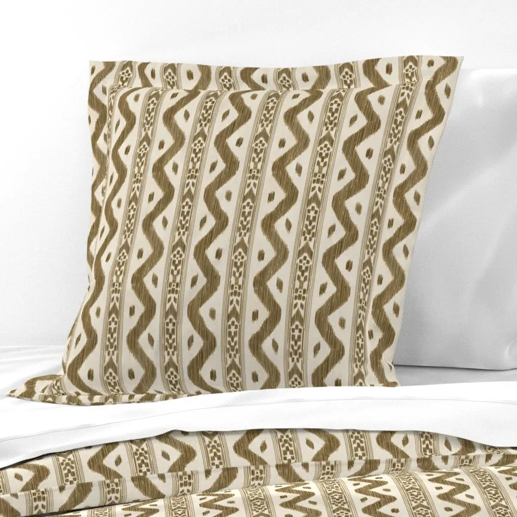 Mariah Ikat Tuscan Euro Pillow Sham - Beige product