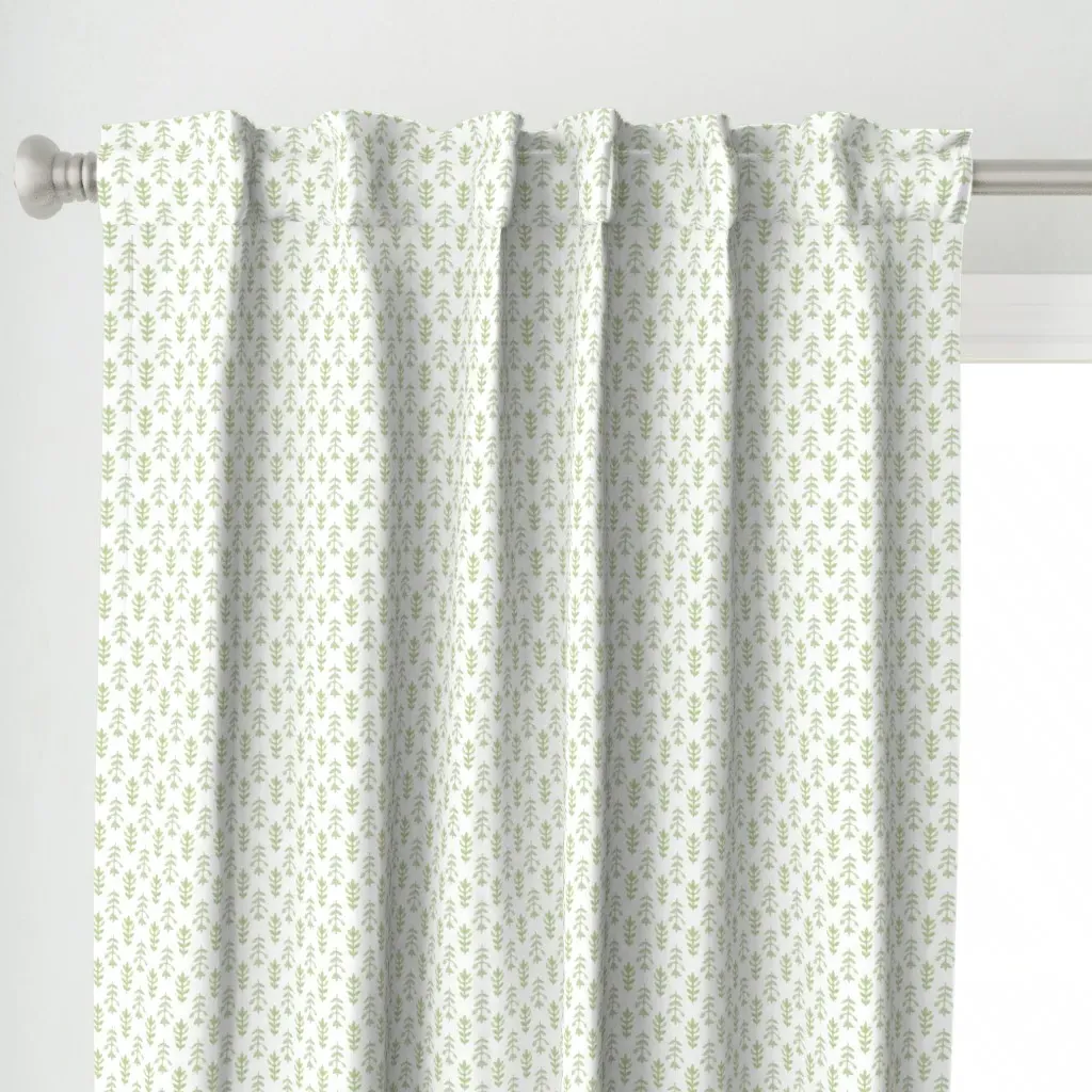 Marianna's Tulips Curtain Panel - Sage Green alternate view
