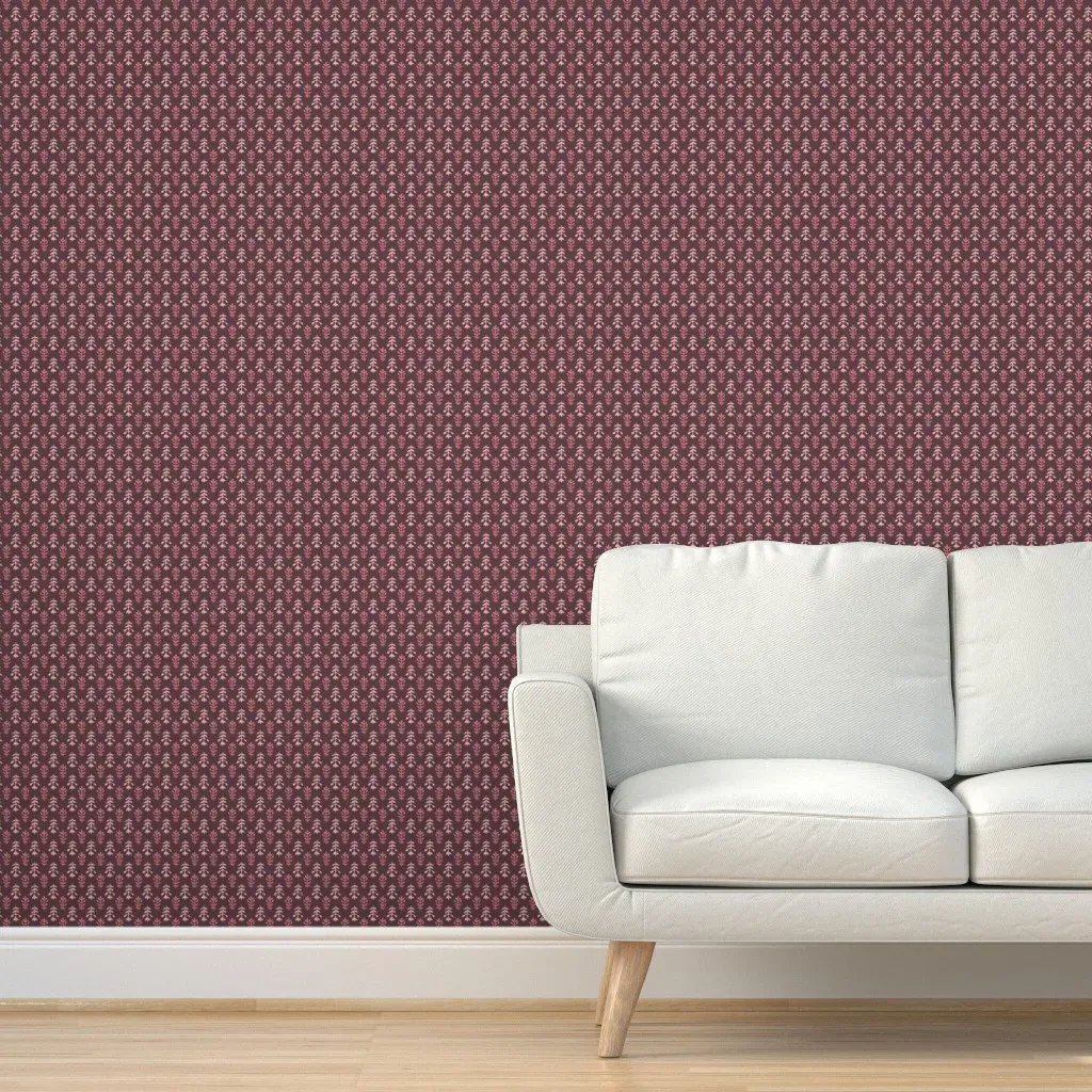 Marianna's Tulips Peel and Stick Wallpaper - Dusty Rose product