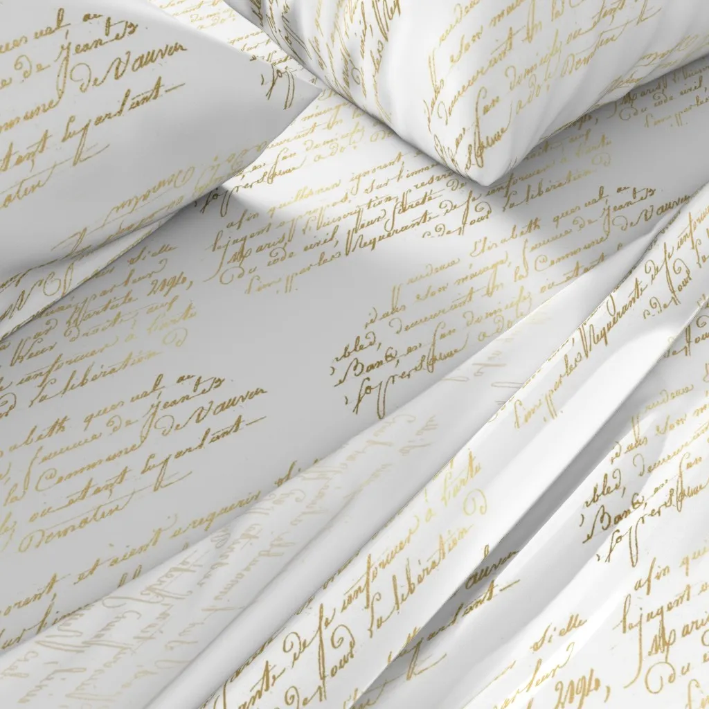 Marie Antoinette Rococo Floral Sheet Set - Gold alternate view