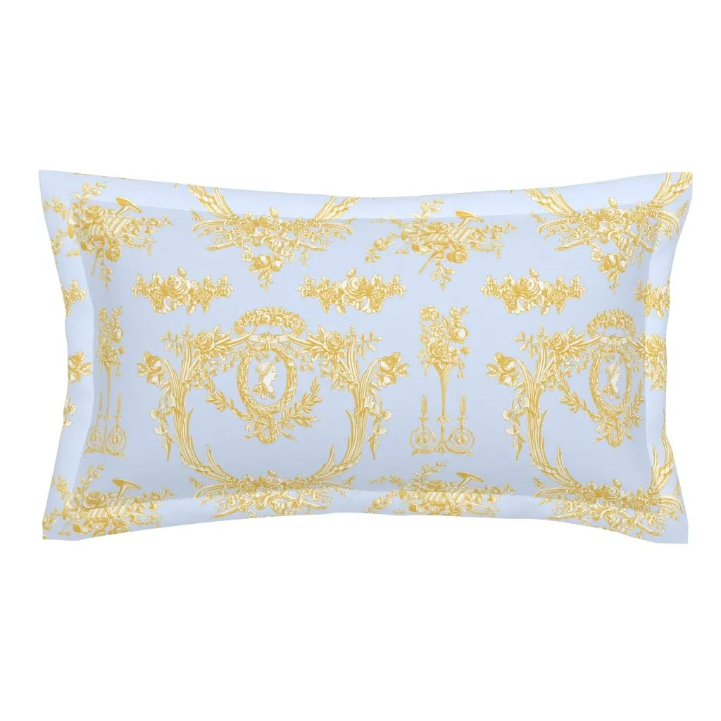 Marie Toile Buttercup King Size Pillow Sham - Gold product